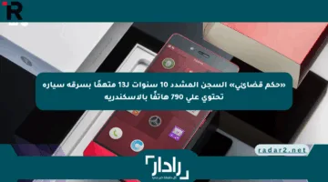 «حكم قضائي» السجن المشدد 10 سنوات لـ13 متهمًا بسرقة سيارة تحتوي على 790 هاتفًا بالإسكندرية